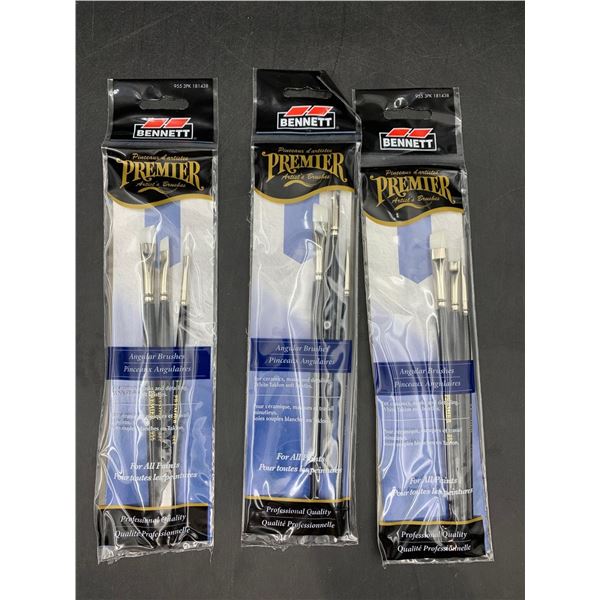 Bennett Angular Paint Brushes (2 x 3)