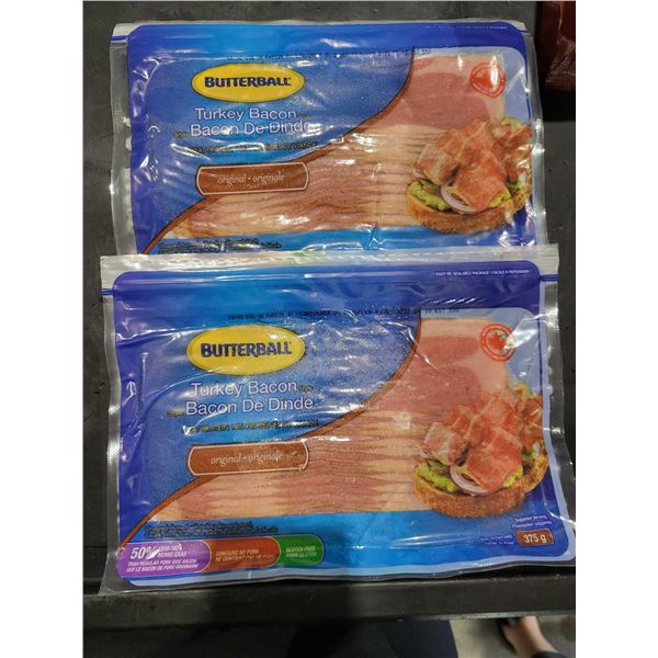 Frozen Butterball Turkey Bacon 2 x 375g