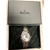 Image 2 : NEW Bulova Model 96M108 Ladies Precision Silver Date Face Wrist Watch with box and papers