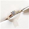 Image 2 : 10K Yellow Gold Moissanite(0.44ct) Ring (~Size 0) (~length 0 inches) (~weight 1.8g), Appraised Retai