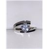 Image 3 : Ladies Floating Set Princess Cut .75 Carat Solitaire Engagement Ring