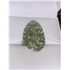 Image 1 : Natural Marquie Cut Peridot Cluster Ring 12.05 Carats in .925 Silver with Appraisal Certificate Valu