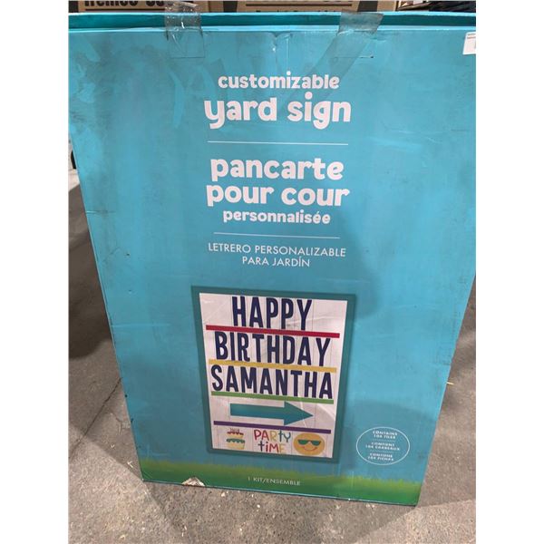 Customizable Yard Sign Contains 104 Tiles