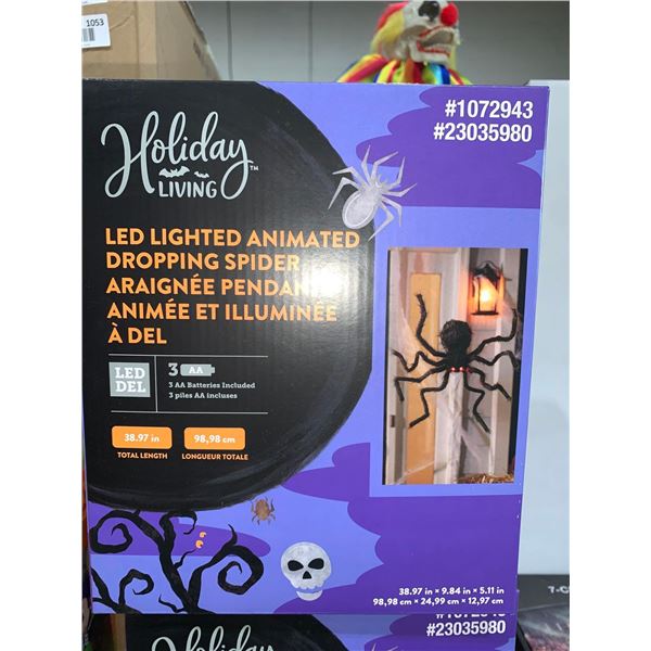 Holiday Living LED Lighted Animated Dropping Spider 38.97"x9.84"x5.11"