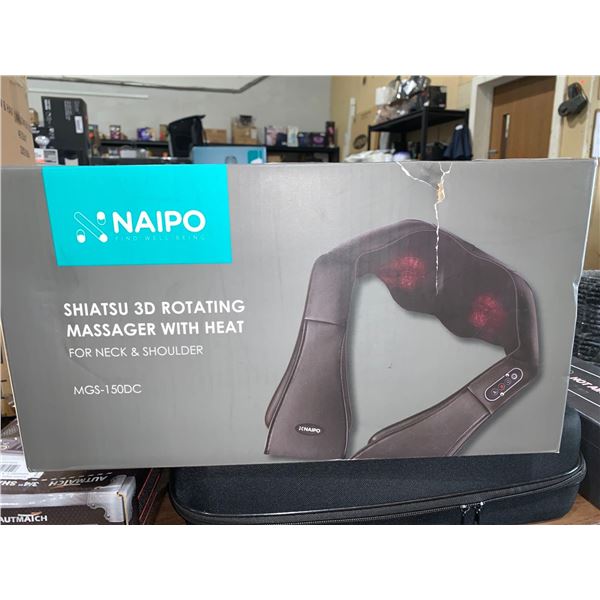 Naipo Shiatsu 3D Rotating Massager w/ Heat Neck & Shoulder