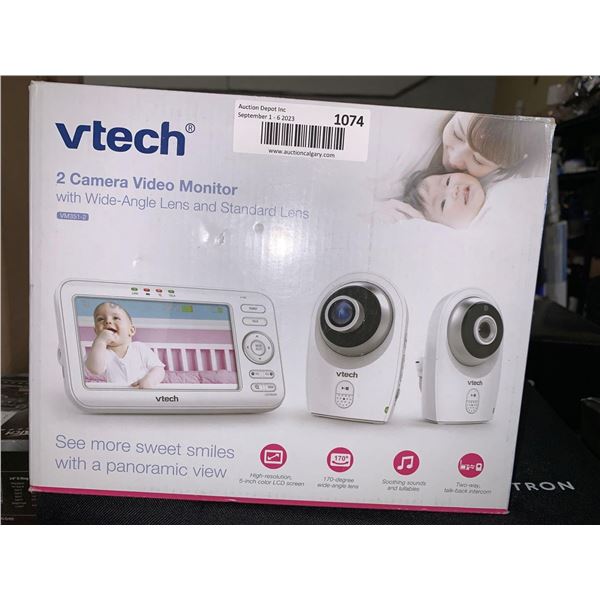 VTech 2 Camera Video Monitor w/ Wide Angle Lens & Standard Lens