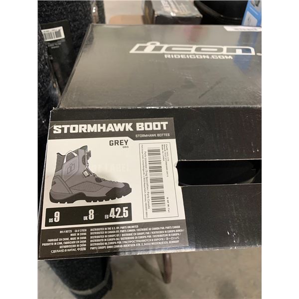 Icon Stormhawk Boot Grey Mens Size 9