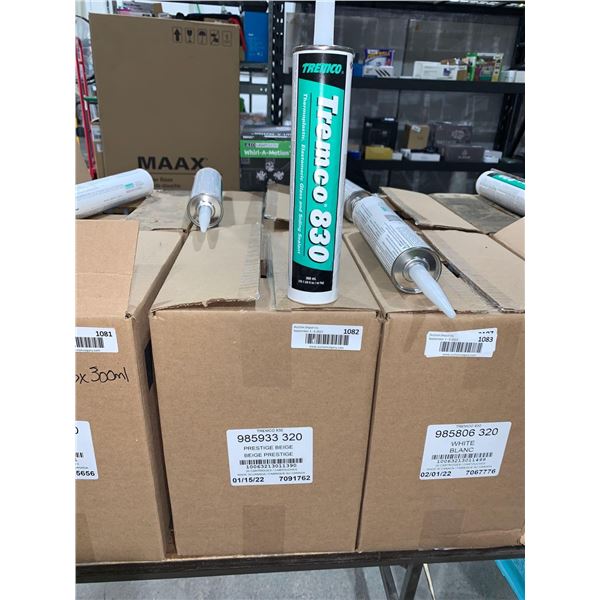 Tremco 830 Thermoplastic, Elastomeric Glass & Siding Sealant 20x300ml Prestige Beige