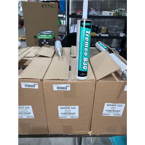 Tremco 830 Thermoplastic, Elastomeric Glass & Siding Sealant 20x300ml White
