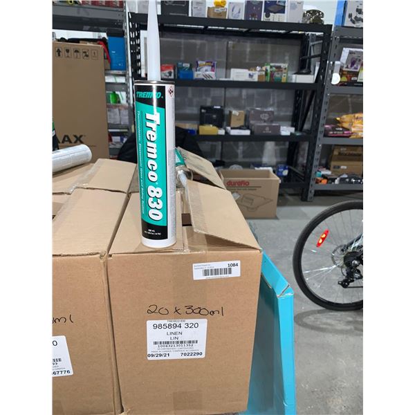Tremco 830 Thermoplastic, Elastomeric Glass & Siding Sealant 20x300ml Linen