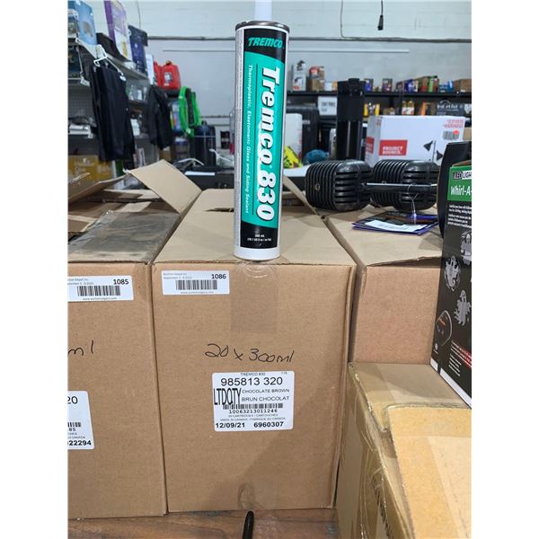 Tremco 830 Thermoplastic, Elastomeric Glass & Siding Sealant 20x300ml Chocolate Brown