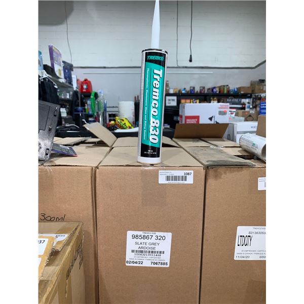 Tremco 830 Thermoplastic, Elastomeric Glass & Siding Sealant 20x300ml Slate Grey