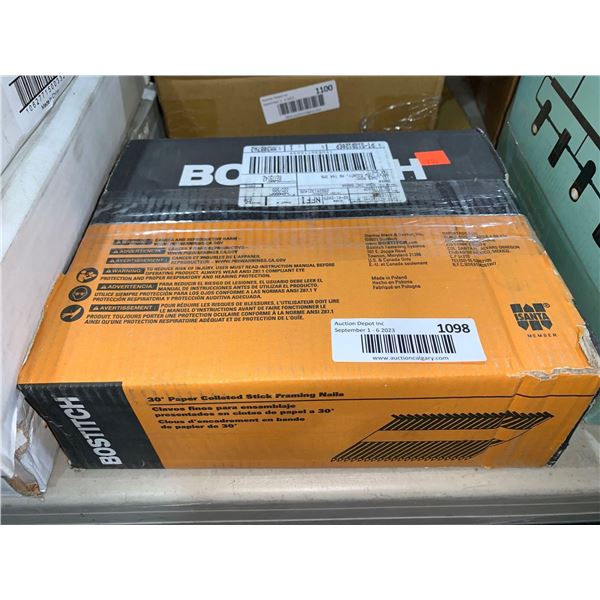 Bostitch 3 1/4" x .120"   30° Paper Collated Stick Framing Nails