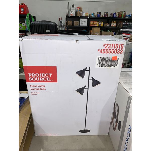Project Source Floor Lamp Black Finish