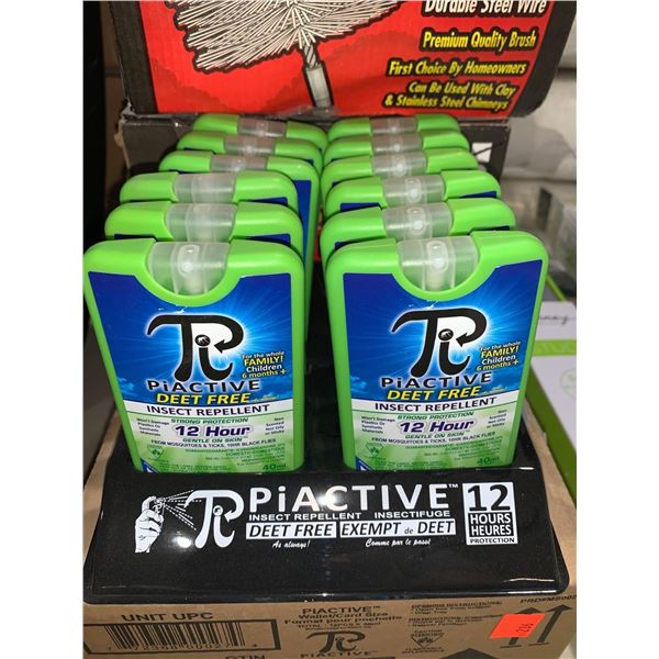 PiActive Deet Free Insect Repellent 12 x 40ml