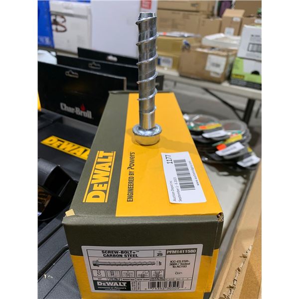 DeWalt Carbon 5/8"  Steel Screw-Bolt+  - 25 Pc
