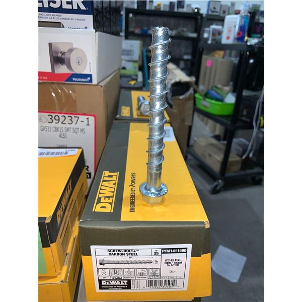 DeWalt Carbon 1/2" Steel Screw-Bolt+ - 25 Pc