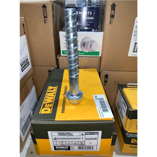 Dewalt Carbon Steel Screw-Bolt+ 6" - 20Pc