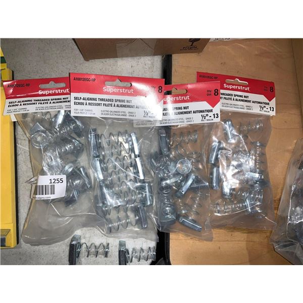 4x 8pc Superstrut Threaded Spring Nuts 1/2"-13