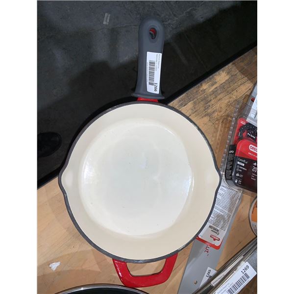 Tramontina 26.4cm Red Enameled Cast Iron Skillet