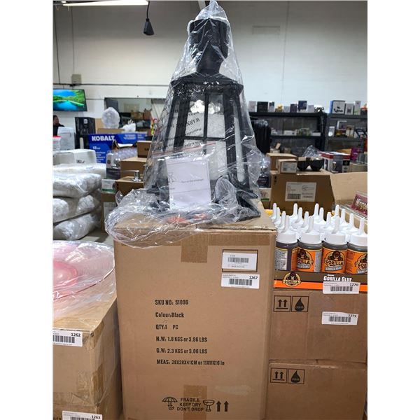 GYDZ Outdoor Solar Lamp Post Light With 3-Inch Pier Mount Base, Die Cast Aluminum With Glass- 20.5