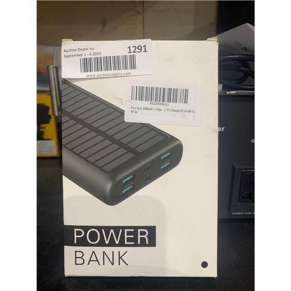 Power Bank 5 Outputs Solar Charger USB C Input/Output Portable Charger