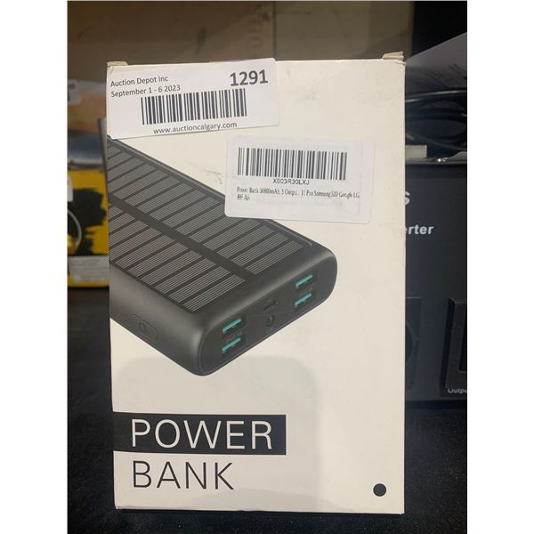 Power Bank 5 Outputs Solar Charger USB C Input/Output Portable Charger