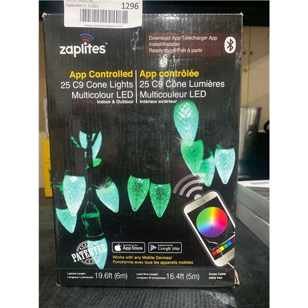 Zaplites App Controlled 25 C9 Cone LED Holliday lights