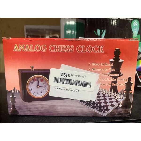 Analog Chess Clock  - Wood/Cream