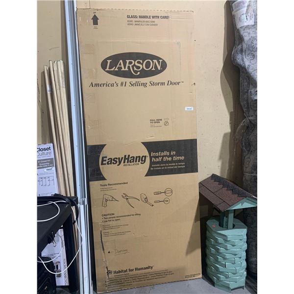 Larson Tradewinds 32-in x 81-in White Aluminum Storm Door