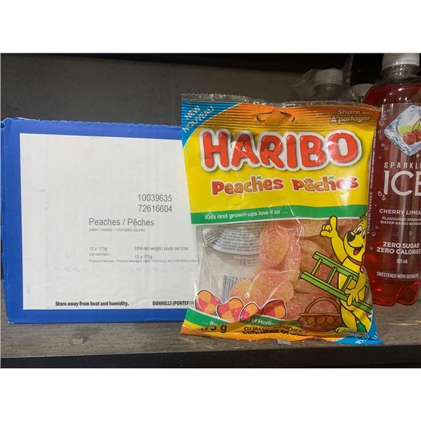 Haribo Peaches Gummy Candy 12 x 175g