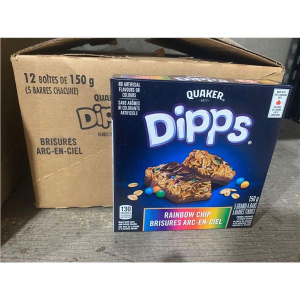 Quaker Dipps Rainbow Chip Snack Bars 12x150g