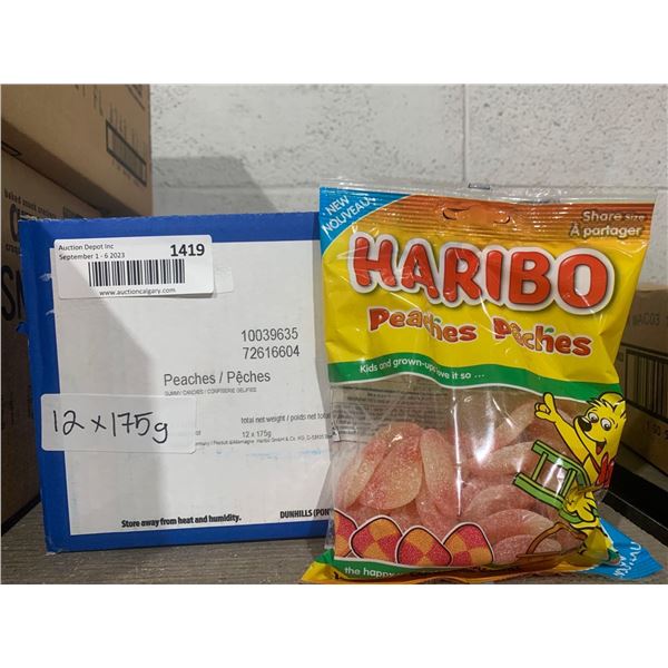 Haribo Peaches Gummy Candy 12 x 175g