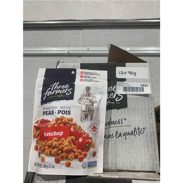 Three Farmers Roasted Ketchup Peas- 24x90g