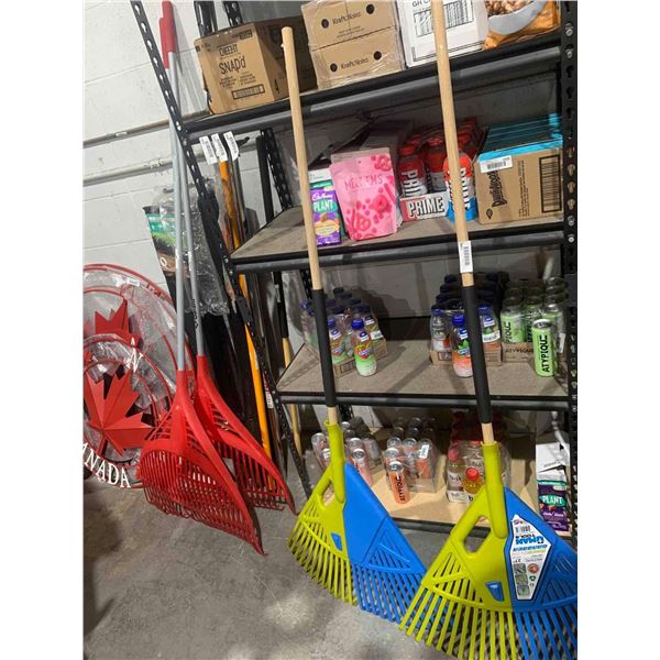 Lot of 2 - Man Tools - Rake Hand Grabber Yard Rake