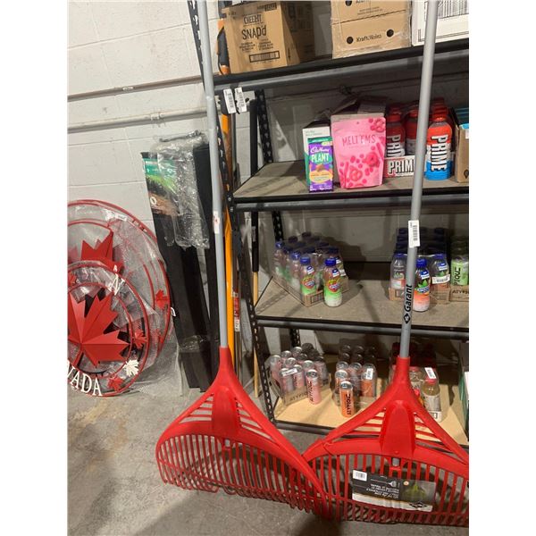 Lot of 2 Garant  Large Leaf Rakes - some minor damage as seen