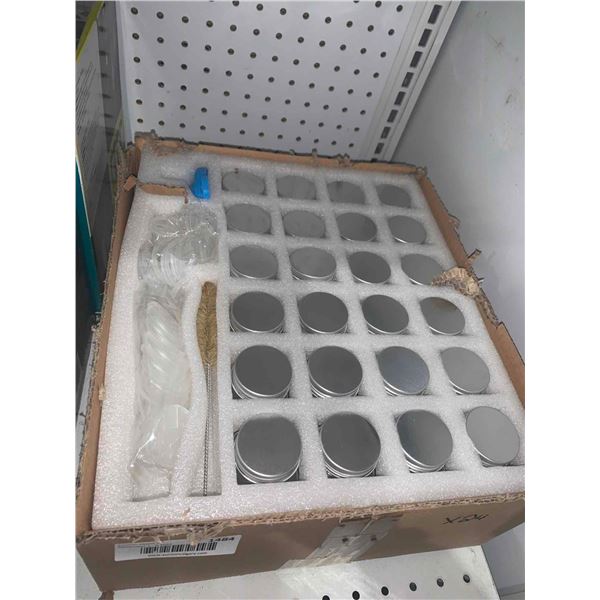 Set of 24 - Glass  Spice Jars with accessories