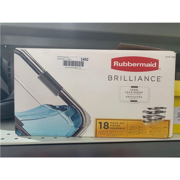 Rubbermaid brilliance 18 Pc Food Storage Set
