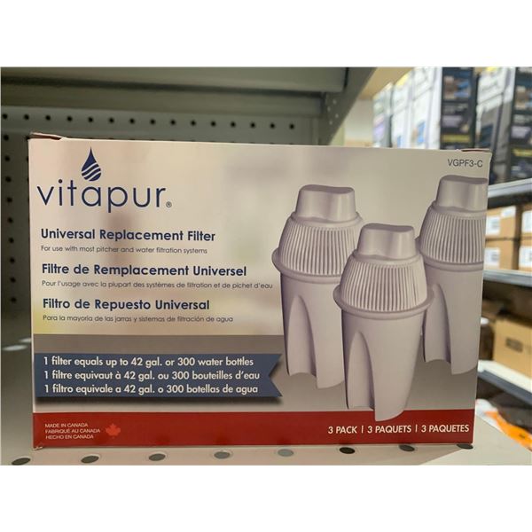 Lot of 7- 3 pack Vitapur Universal Replacement water Filters