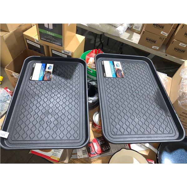 Lot of 2 Techno Boots Classic All Weather boot tray 23.75"x15.75"x1"