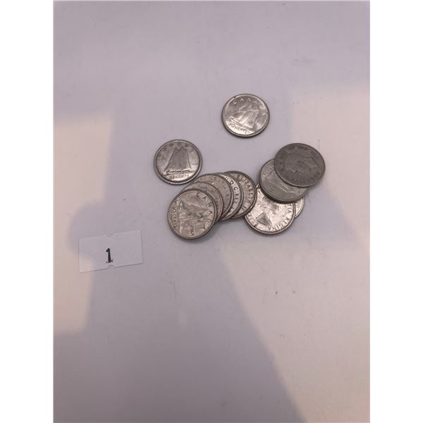 1936-1967 10 Cent Pieces