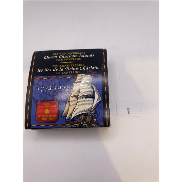 1999 Canada Voyage Of Juanperez Proof .925 Dollar