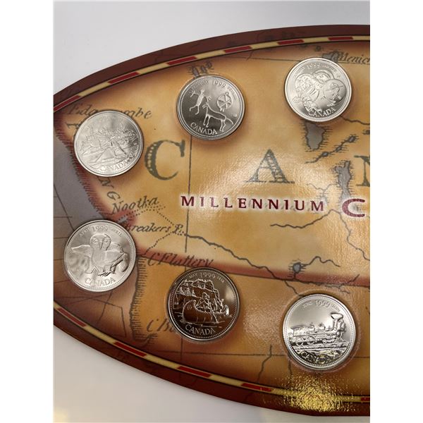 1999 Canada Millennium Oval 25-cents Set with Token