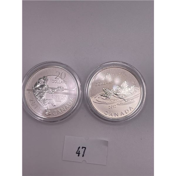 2012/2013 20 Fine Silver Dollar Coin's