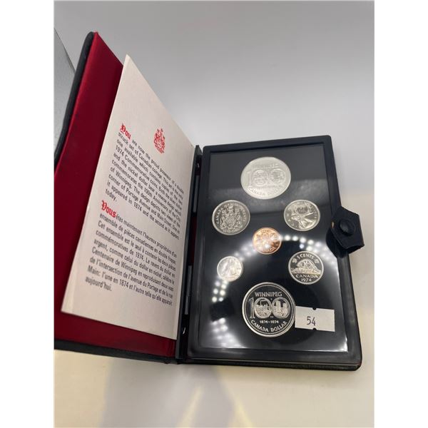 1974 Canada Proof set, Includes Two Silver Dollars