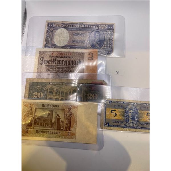 Various Foreign Banknotes