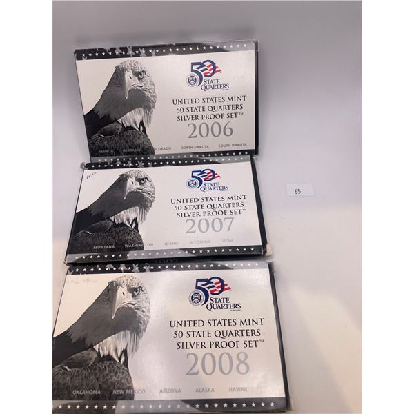 06,07, 08 50 State Quarter Set