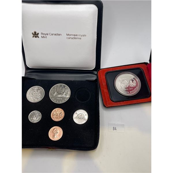 1979 Canada Specimen Double Penny Set/  1974 Canada Silver Dollar