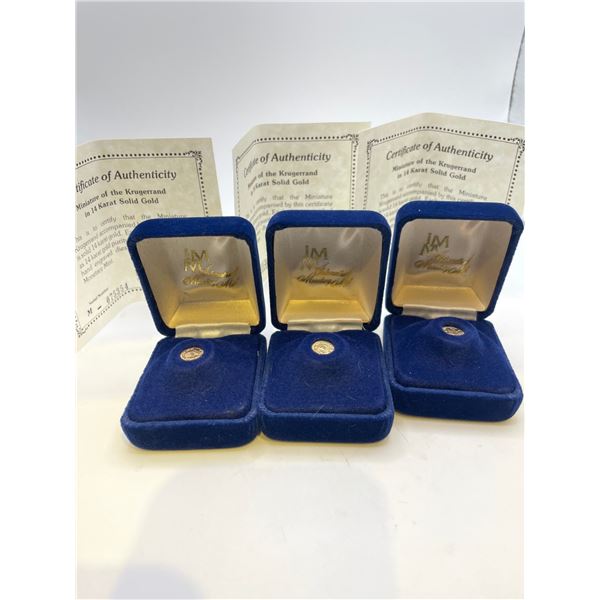 1980 Miniature 14k Krugerrand's