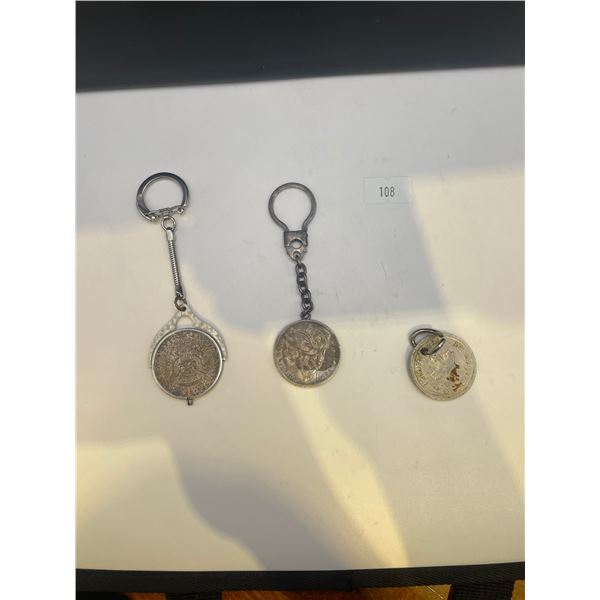 Silver Coin Keychains